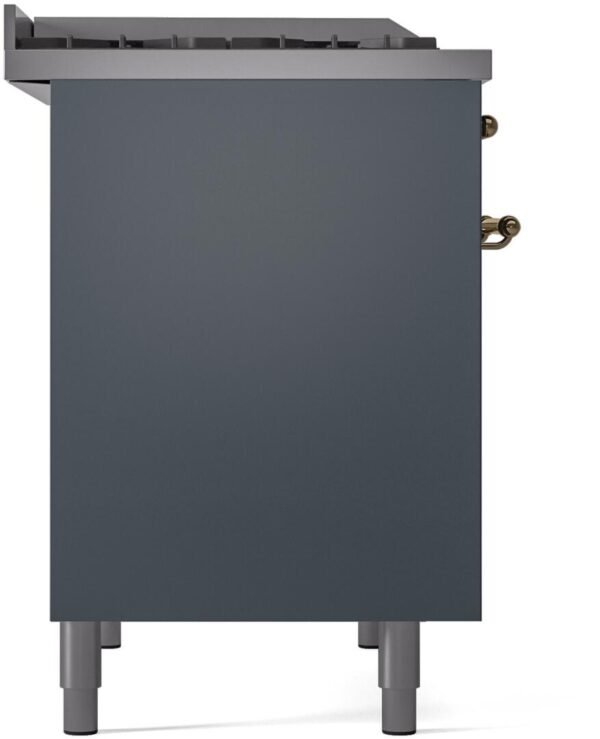 ILVE Nostalgie II 40" Dual Fuel Natural Gas Range in Blue Grey with Brass Trim, UPD40FNMPBGG - Image 13