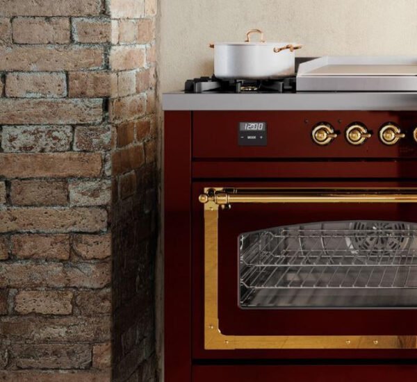 ILVE Nostalgie II 48" Dual Fuel Natural Gas Range in White with Copper Trim, UP48FNMPWHP - Image 13