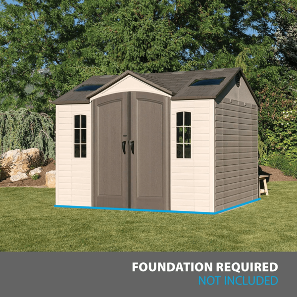 Lifetime 10′ x 8′ Outdoor Storage Shed with Carriage Doors Foundation and Installation Included.