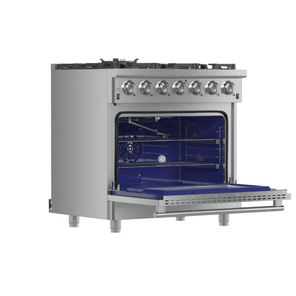 FORNO Massimo 36" 5.36 cu. ft. Freestanding Gas Range with 6 Burners, FFSGS6239-36 - Image 5