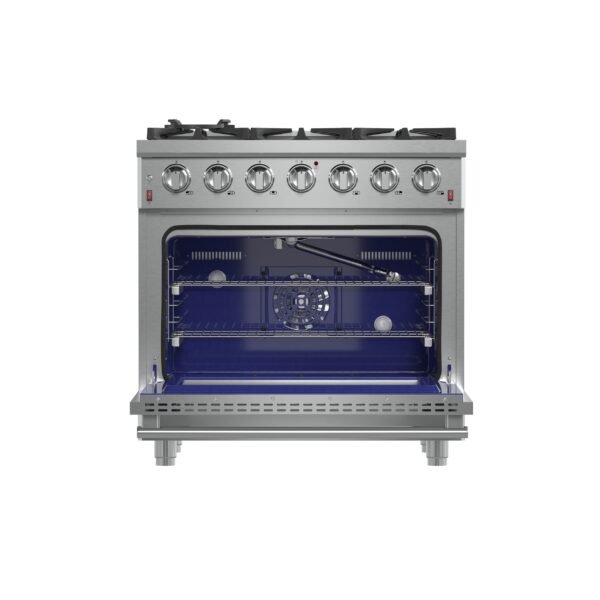 FORNO Massimo 36" 5.36 cu. ft. Freestanding Gas Range with 6 Burners, FFSGS6239-36 - Image 4