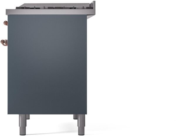 ILVE Nostalgie II 40" Dual Fuel Natural Gas Range in Blue Grey with Copper Trim, UPD40FNMPBGP - Image 14